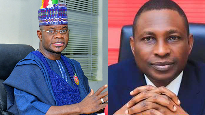 Former Governor of Kogi State, Yahaya Bello and the EFCC chairman, Ola Olukoyede [PM News]