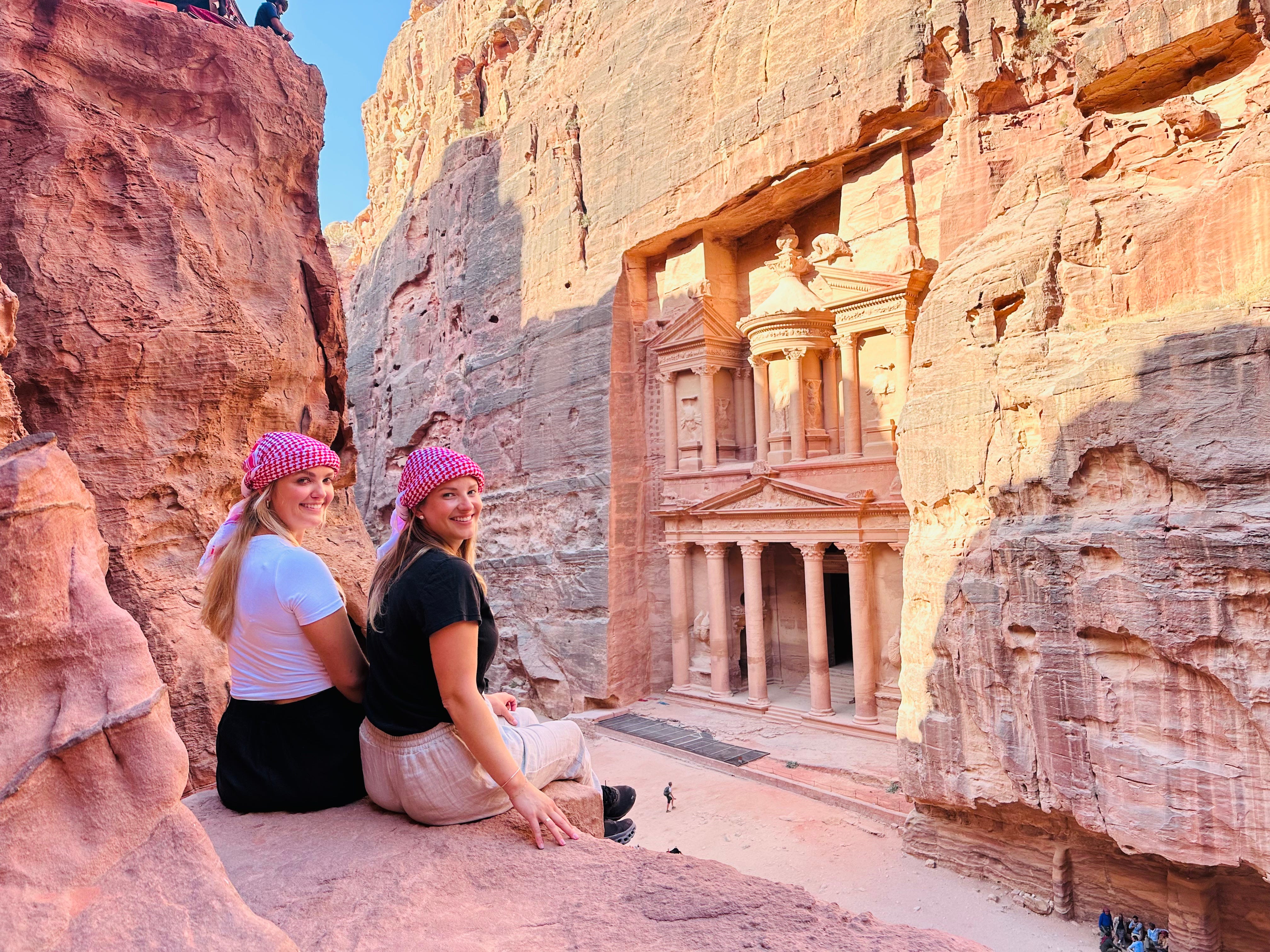 Jordan Carlyle and Christen Puckett in Petra, Jordan.Courtesy of Christen Puckett and Jordan Carlyle